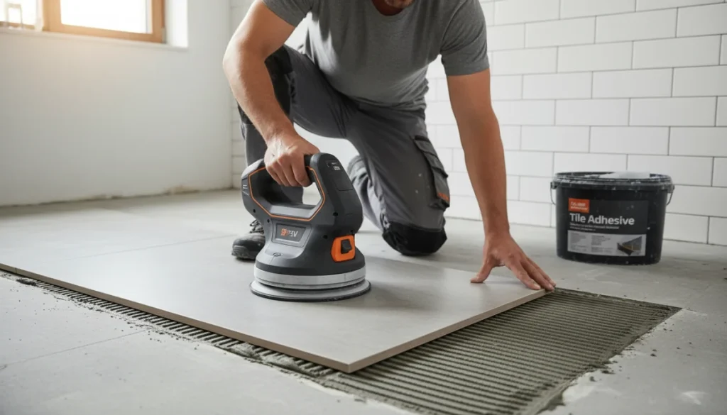 Popolnost in Učinkovitost: Odkrijte 21V Aku Vakuumsko Vibracijsko Ploščo za Polaganje Keramike