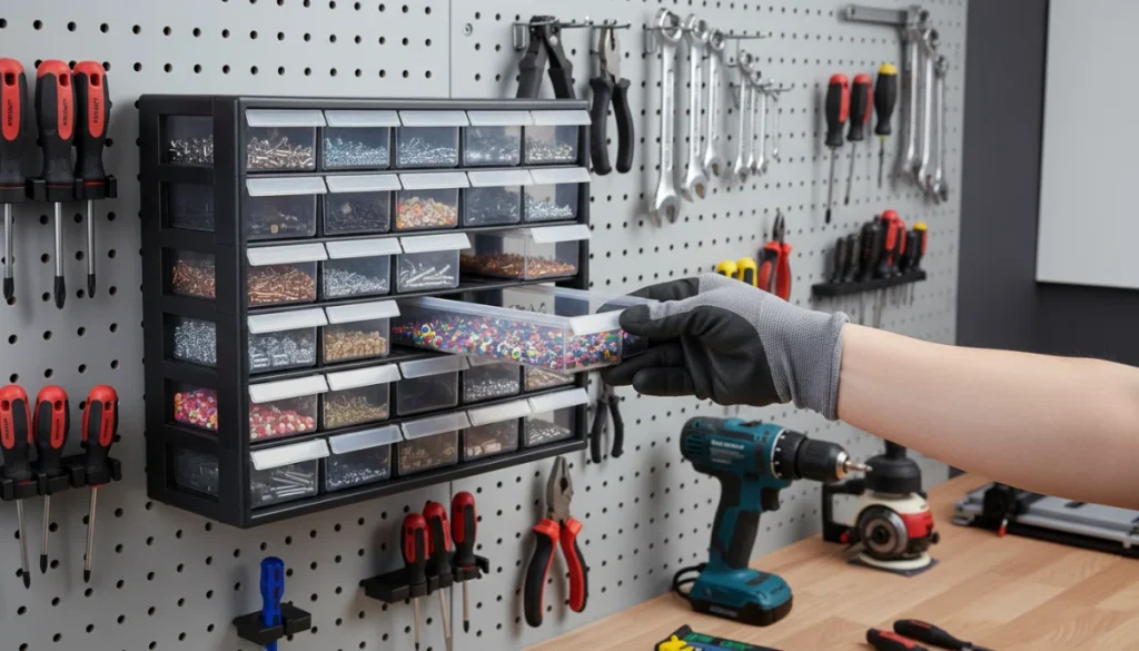 Uredite Svojo Delavnico: Odkrijte Moč Stenskega Predalnika PVC 32-Delni Organizatorja