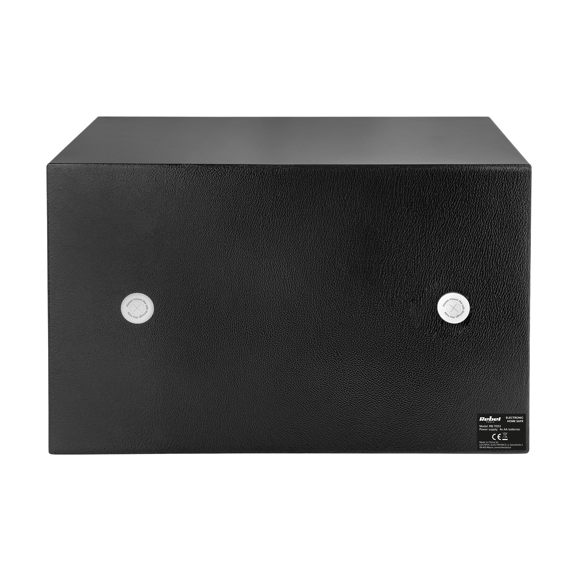 Digitalni PIN elektronski sef za denar 310mm črn 6 Črn digitalni elektronski sef za denar s tipkovnico na vratih
