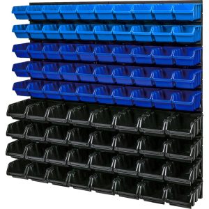 HALOorodje.si 344 Modularni 94-delni stenski organizator orodja PVC velikosti 780x780mm s priročnimi nosilci in predali