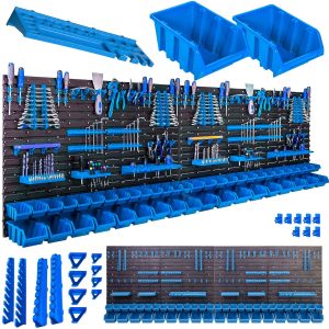 HALOorodje.si 340 Modularni 140 delni stenski organizator orodja PVC za pregledno shranjevanje v delavnici