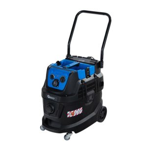 1600W industrijski gradbeni sesalnik 40L vtičnica in avtomatski stresalnik HEPA filtra 22kPa 44 Industrijski sesalnik s sivo posodo in rdečo glavo na kolesih