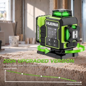 PRO 2600mAh 16 linijski zeleni laserski nivelir BT daljinec samovrtljiv W04CG 23 Zeleni 16-linijski laserski nivelir s priborom v kovčku