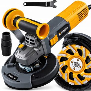 1400W odsesovalni rotacijski brusilnik betona in kamna 125mm za učinkovito obdelavo površin